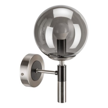 Applique murale ROLLO 1xE14/5W/230V chrome mat/fumé