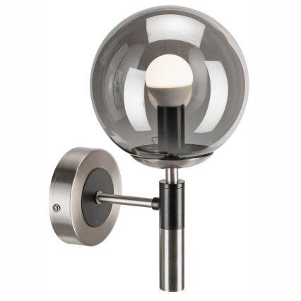 Applique murale ROLLO 1xE14/5W/230V chrome mat/fumé