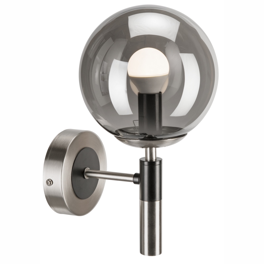 Applique murale ROLLO 1xE14/5W/230V chrome mat/fumé
