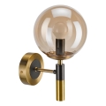 Applique murale ROLLO 1xE14/5W/230V doré/fumé beige