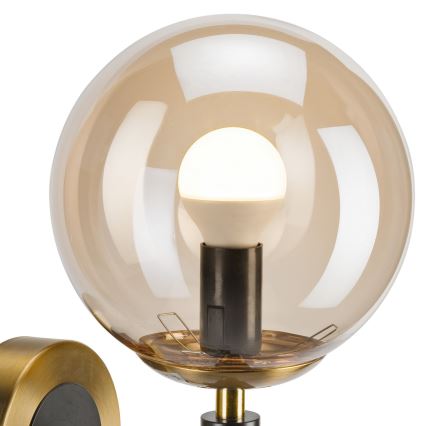 Applique murale ROLLO 1xE14/5W/230V doré/fumé beige