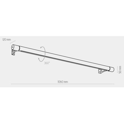 Applique murale ROLLO LED/30W/230V bois
