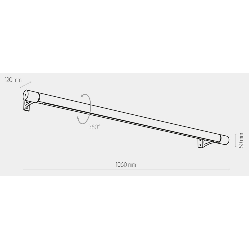 Applique murale ROLLO LED/30W/230V bois
