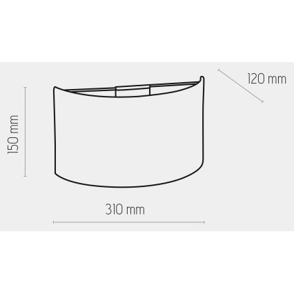 Applique murale RONDO 1xE27/15W/230V noire