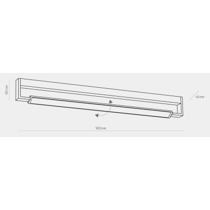 Applique murale salle de bain DEKSTER LED/36W/230V IP44 blanche