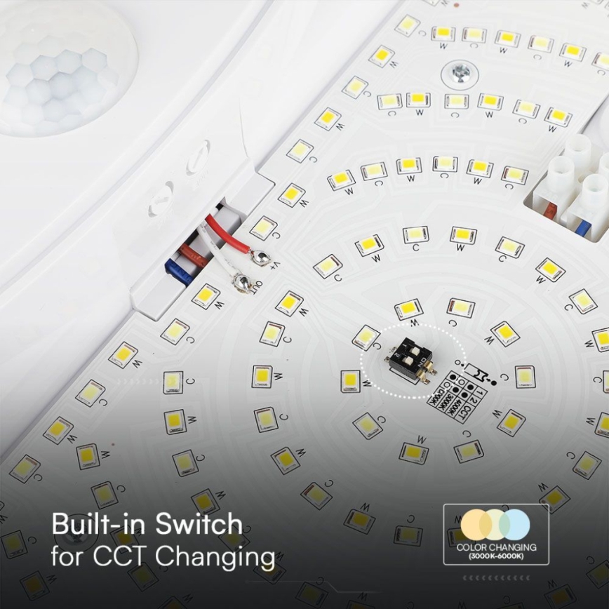 Applique murale salle de bain avec détecteur SAMSUNG CHIP LED/15W/230V 3000/4000/6000K IP44 blanc