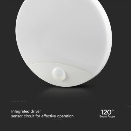 Applique murale salle de bain avec détecteur SAMSUNG CHIP LED/15W/230V 3000/4000/6000K IP44 blanc