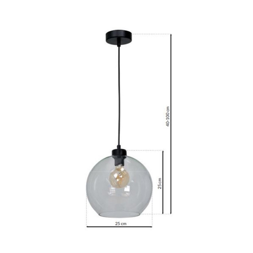 Applique murale SANTIAGO 1xE27/60W/230V transparent