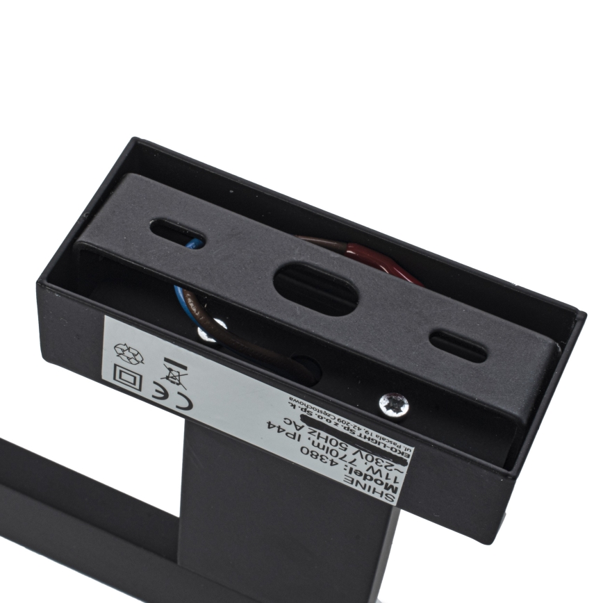 Applique murale SHINE LED pour salle de bains, 11 W, 230 V, 42 cm, IP44, noire