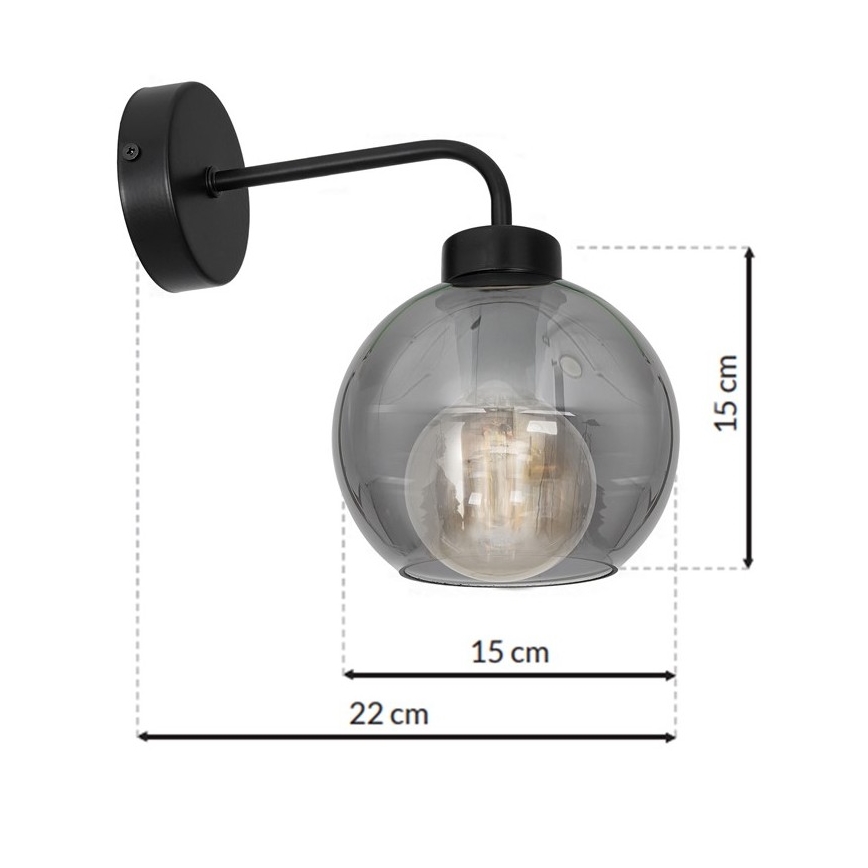 Applique murale SOFIA 1xE27/60W/230V noire