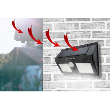 Applique murale solaire à LED avec capteur LED/1,2W/3,7V 1200 mAh IP44