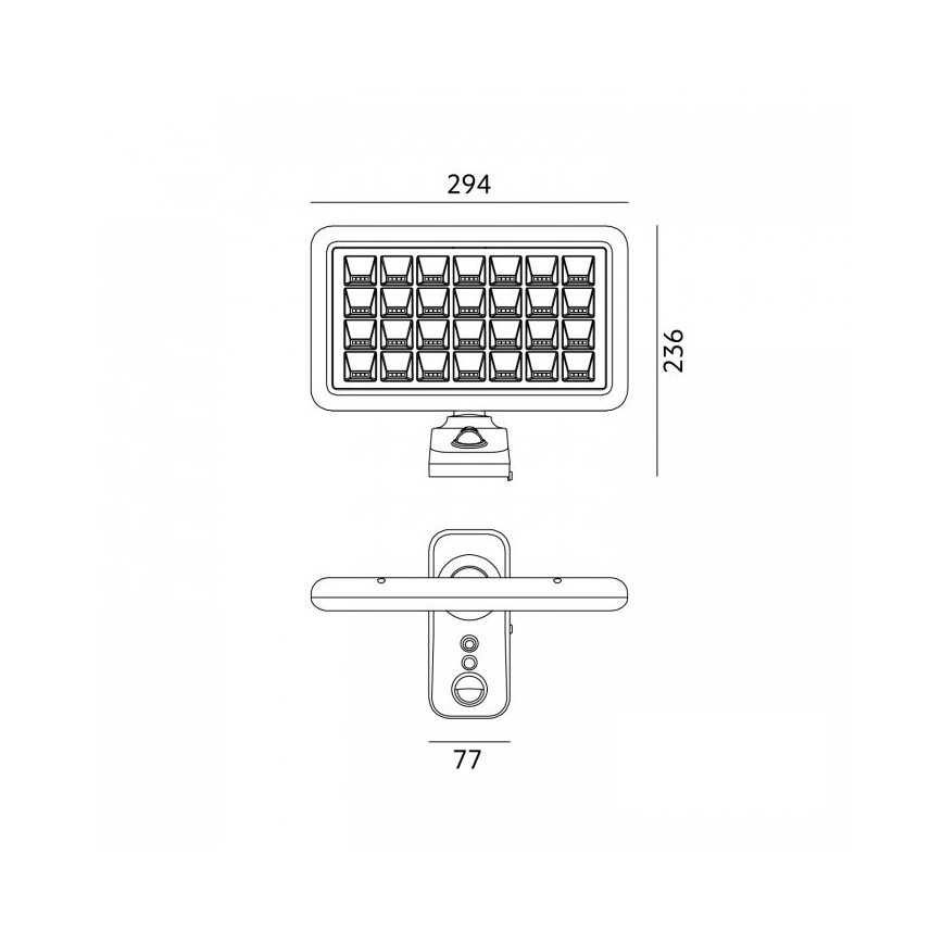 Applique murale solaire LED PHOENIX avec détecteur de mouvement LED/15W/3,2V 3000/4000K IP65 6000 mAh