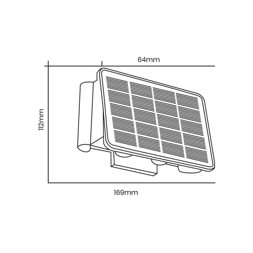 Applique murale solaire ALF LED/4W/3,2V 6000K IP54 noir