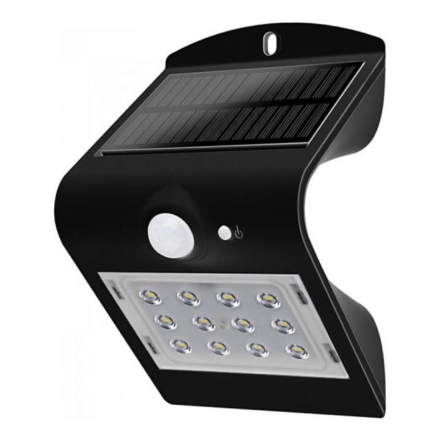 Applique murale solaire avec détecteur LED/1.5W/3,7V IP65 1200 mAh