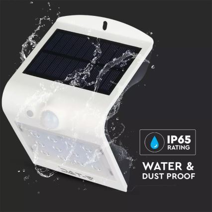 Applique murale solaire avec détecteur LED/1.5W/3,7V IP65 1200 mAh
