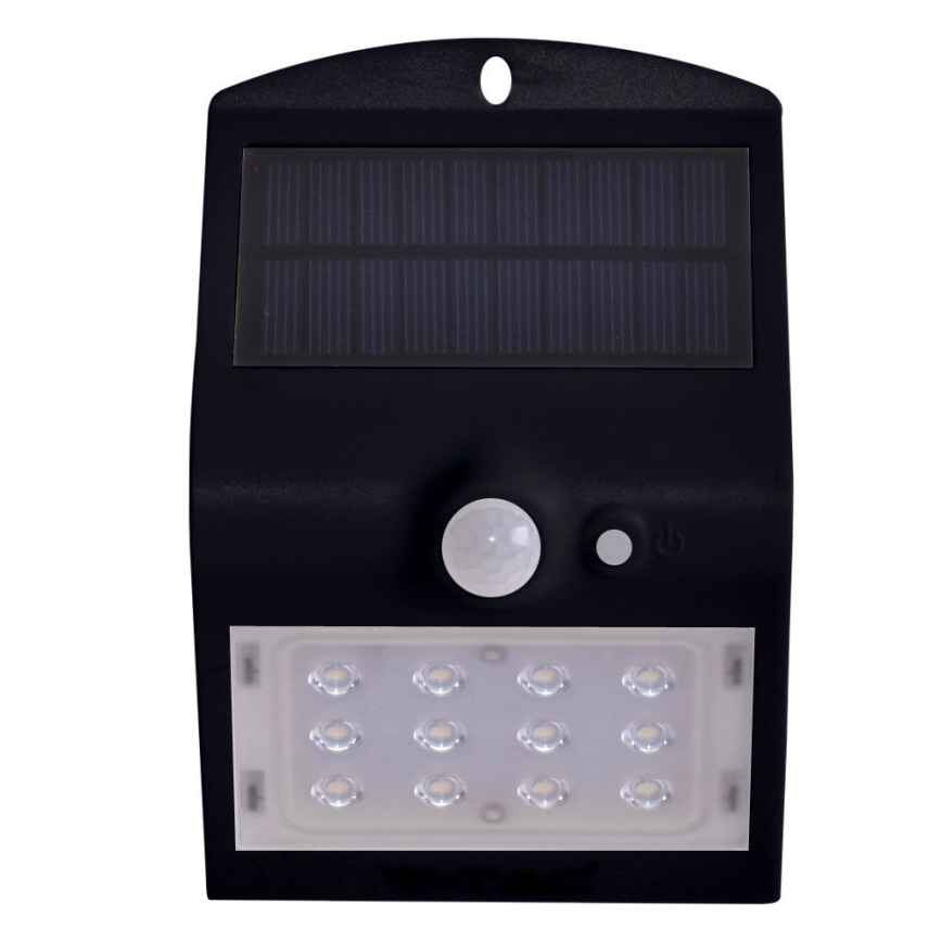 Applique murale solaire avec détecteur LED/1.5W/3,7V IP65 1200 mAh