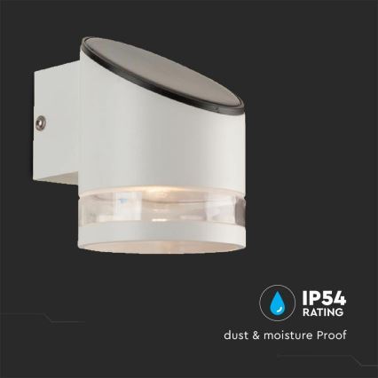 Applique murale solaire avec détecteur LED/1W/3,7V IP44 3000K blanc