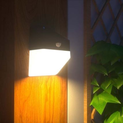 Applique murale solaire avec détecteur LED/2W/3,7V 4000K IP65 1200 mAh