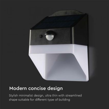 Applique murale solaire avec détecteur LED/2W/3,7V 4000K IP65 1200 mAh