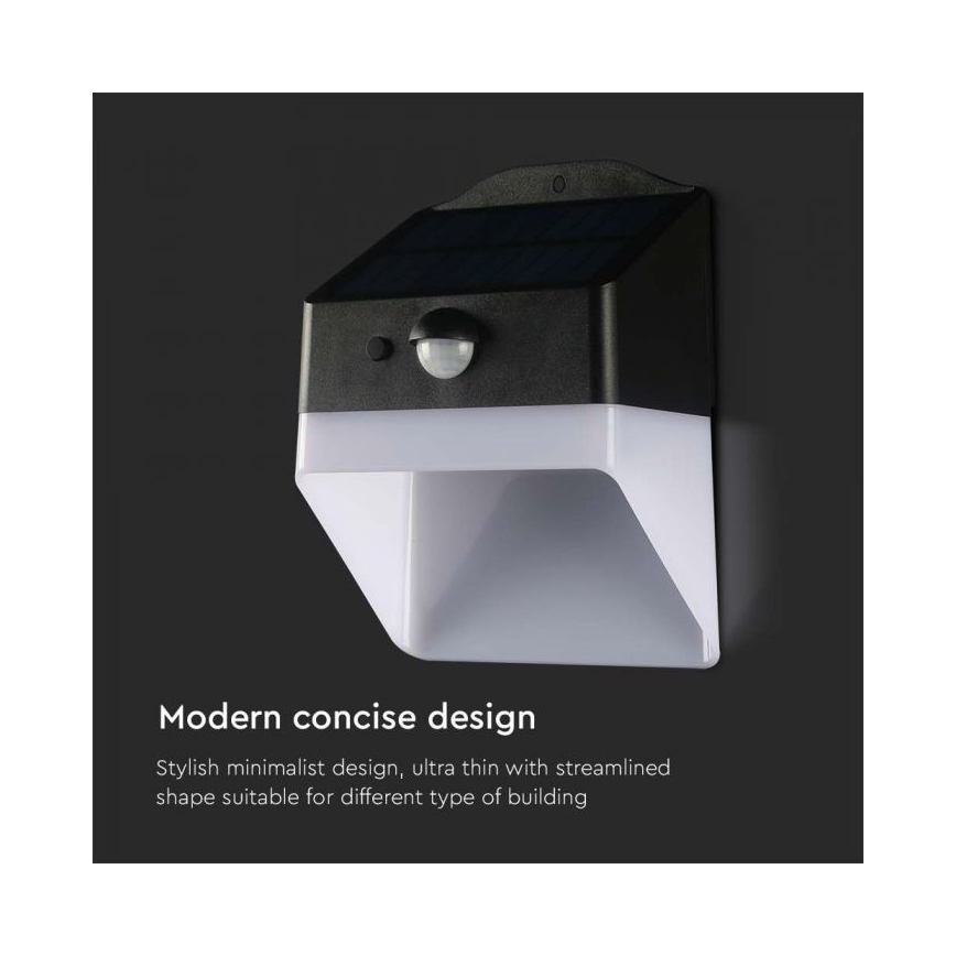 Applique murale solaire avec détecteur LED/2W/3,7V 4000K IP65 1200 mAh
