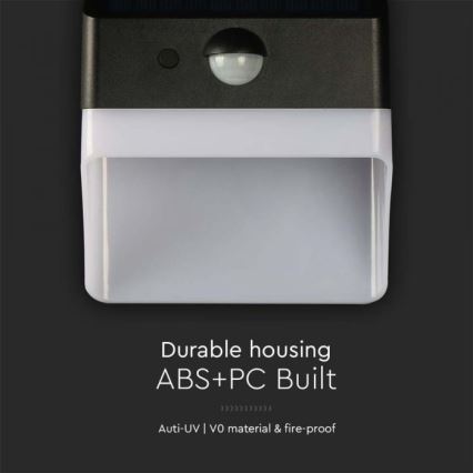Applique murale solaire avec détecteur LED/2W/3,7V 4000K IP65 1200 mAh