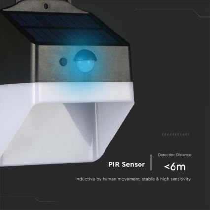 Applique murale solaire avec détecteur LED/2W/3,7V 4000K IP65 1200 mAh