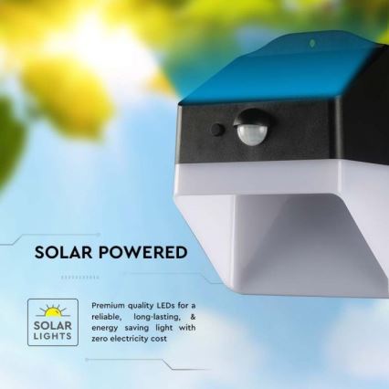 Applique murale solaire avec détecteur LED/2W/3,7V 4000K IP65 1200 mAh