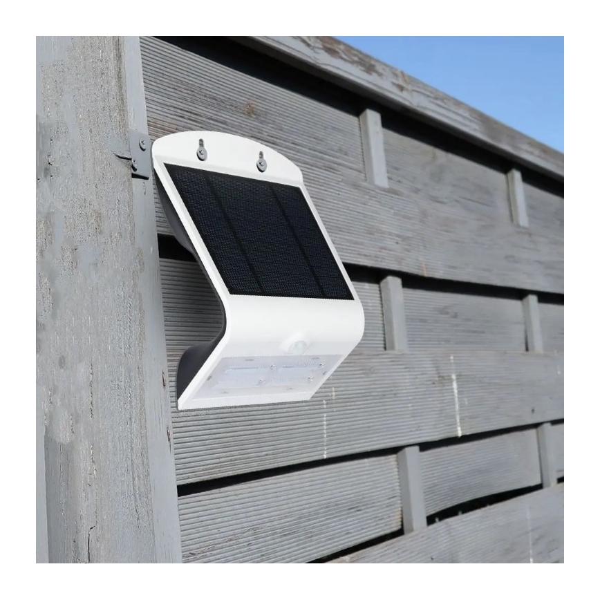 Applique murale solaire avec détecteur LED/3W/3,7V 3000/4000K IP65 2000 mAh blanc