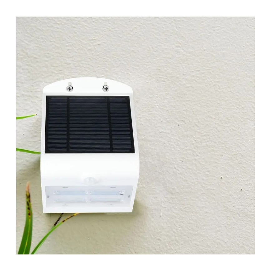 Applique murale solaire avec détecteur LED/3W/3,7V 3000/4000K IP65 2000 mAh blanc