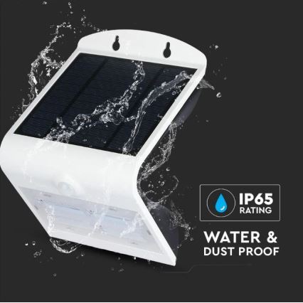 Applique murale solaire avec détecteur LED/3W/3,7V 3000/4000K IP65 2000 mAh blanc