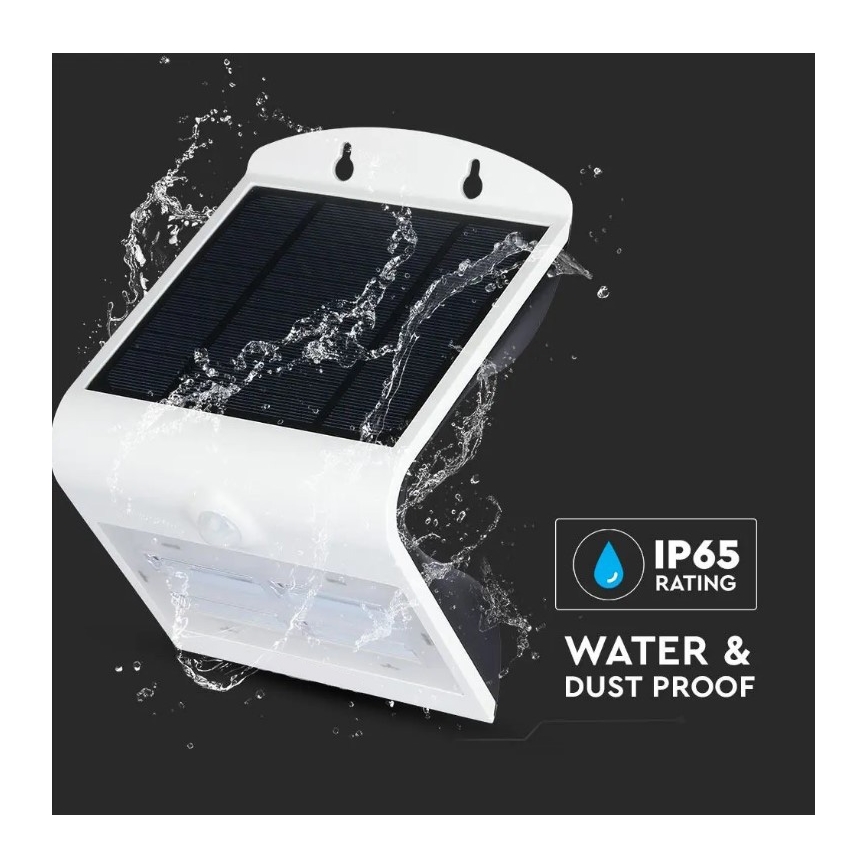 Applique murale solaire avec détecteur LED/3W/3,7V 3000/4000K IP65 2000 mAh blanc