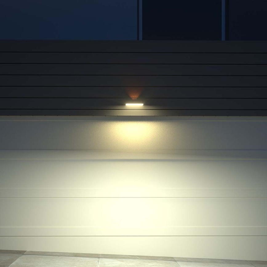 Applique murale solaire avec détecteur LED/3W/3,7V 3000K/4000K IP65 1200 mAh noir