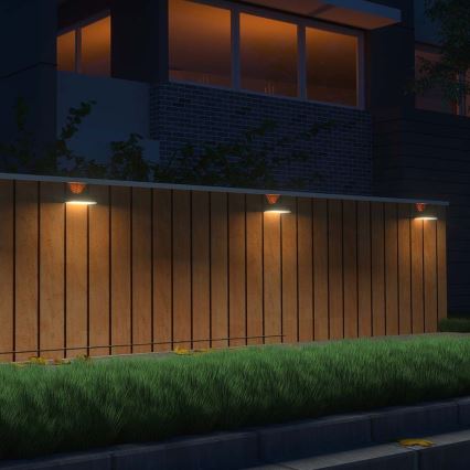 Applique murale solaire avec détecteur LED/3W/3,7V 3000K/4000K IP65 1200 mAh noir