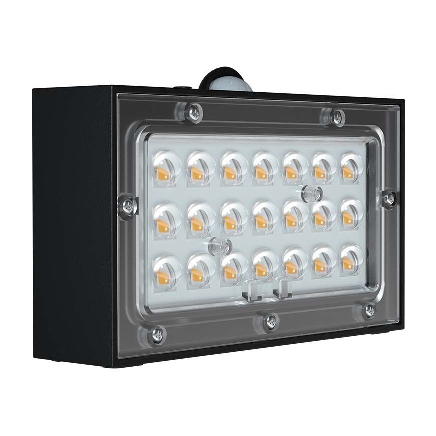 Applique murale solaire avec détecteur LED/3W/3,7V 3000K/4000K IP65 1200 mAh noir