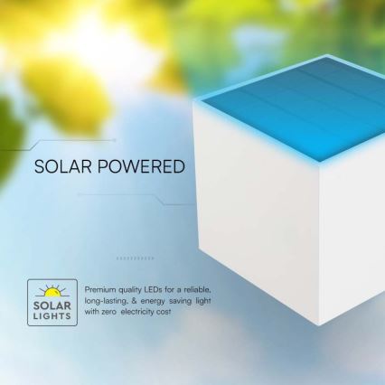 Applique murale solaire avec détecteur LED/3W/3,7V IP65 4000K 2600 mAh blanc