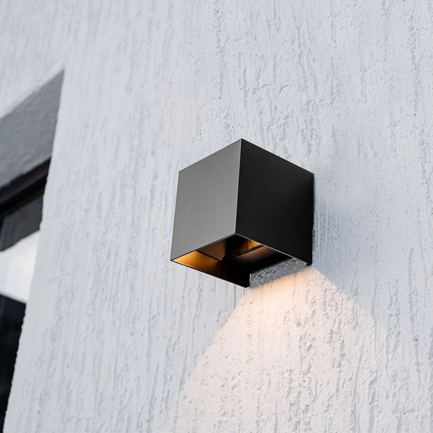 Applique murale solaire avec détecteur LED/3W/3,7V IP65 4000K 2600 mAh noir