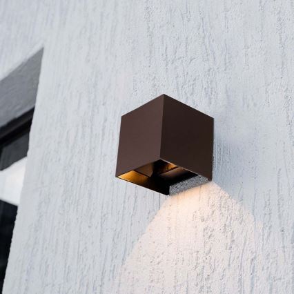 Applique murale solaire avec détecteur LED/9W/3,7V 3000/4000/5000K 2600 mAh IP65 marron