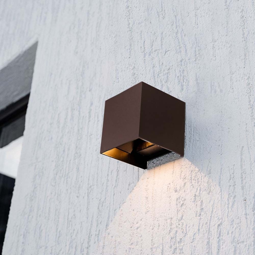 Applique murale solaire avec détecteur LED/9W/3,7V 3000/4000/5000K 2600 mAh IP65 marron