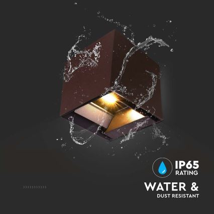 Applique murale solaire avec détecteur LED/9W/3,7V 3000/4000/5000K 2600 mAh IP65 marron