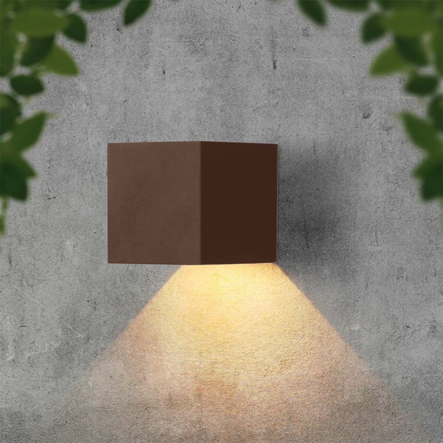 Applique murale solaire avec détecteur LED/9W/3,7V IP65 4000K marron