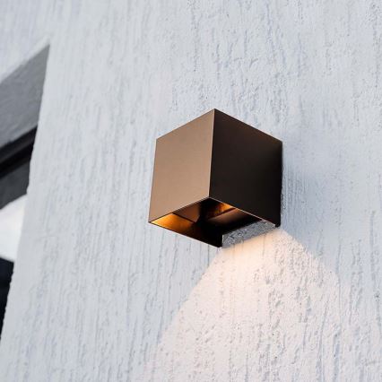 Applique murale solaire avec détecteur LED/9W/3,7V IP65 4000K marron