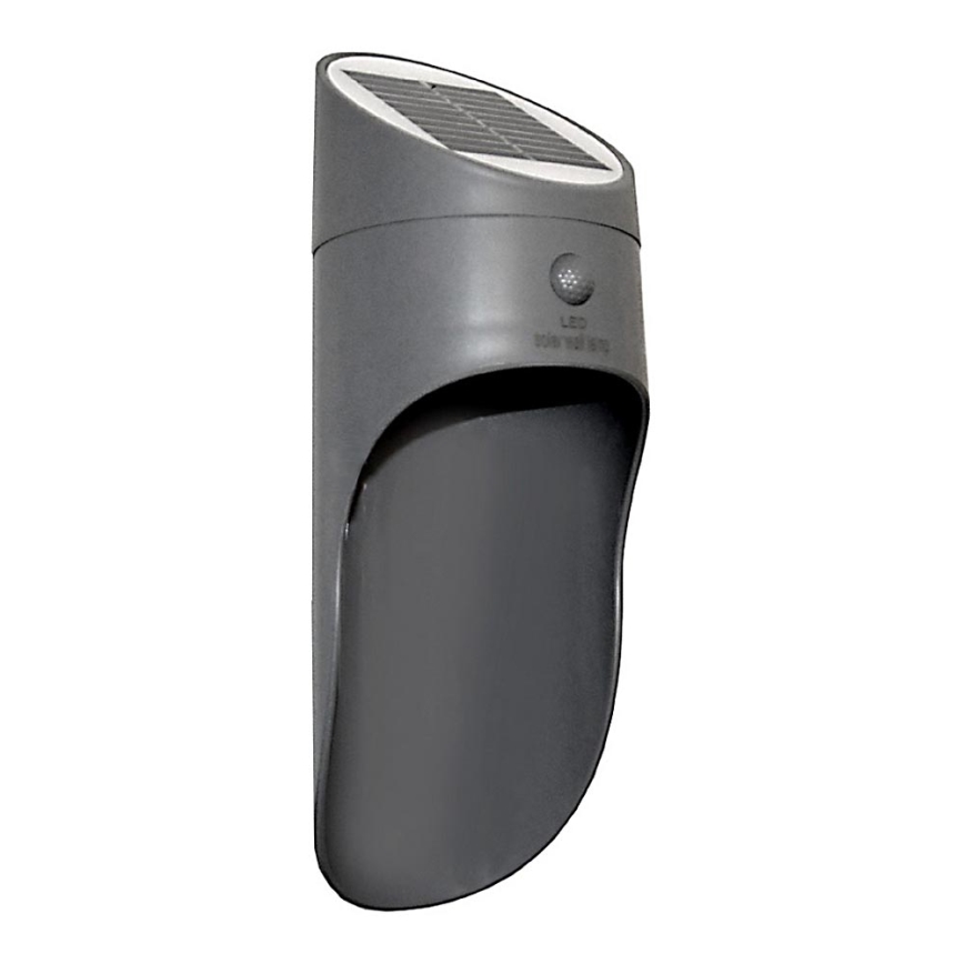 Applique murale solaire avec détecteur PALESA LED/1W/3,7V IP65 1800 mAh gris
