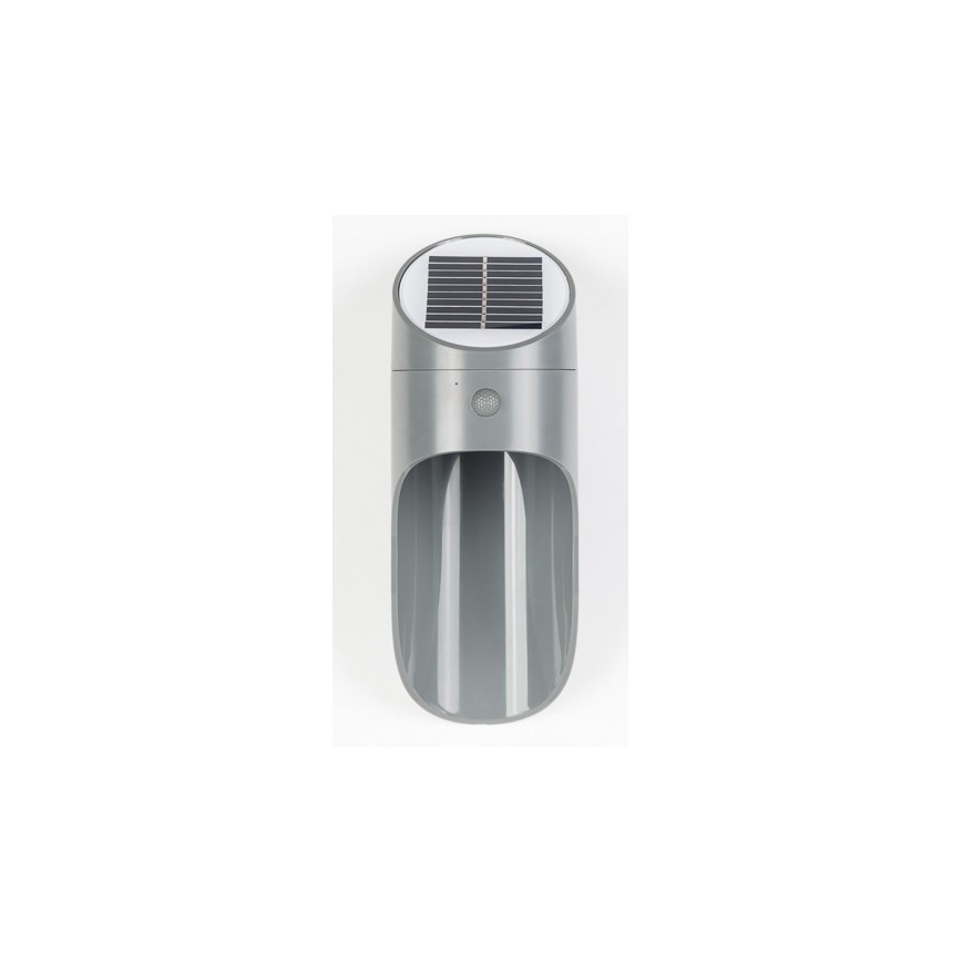 Applique murale solaire avec détecteur PALESA LED/1W/3,7V IP65 1800 mAh gris