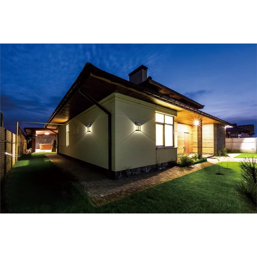 Applique murale solaire extérieur avec détecteur LED/1W/230V 1200 mAh IP65