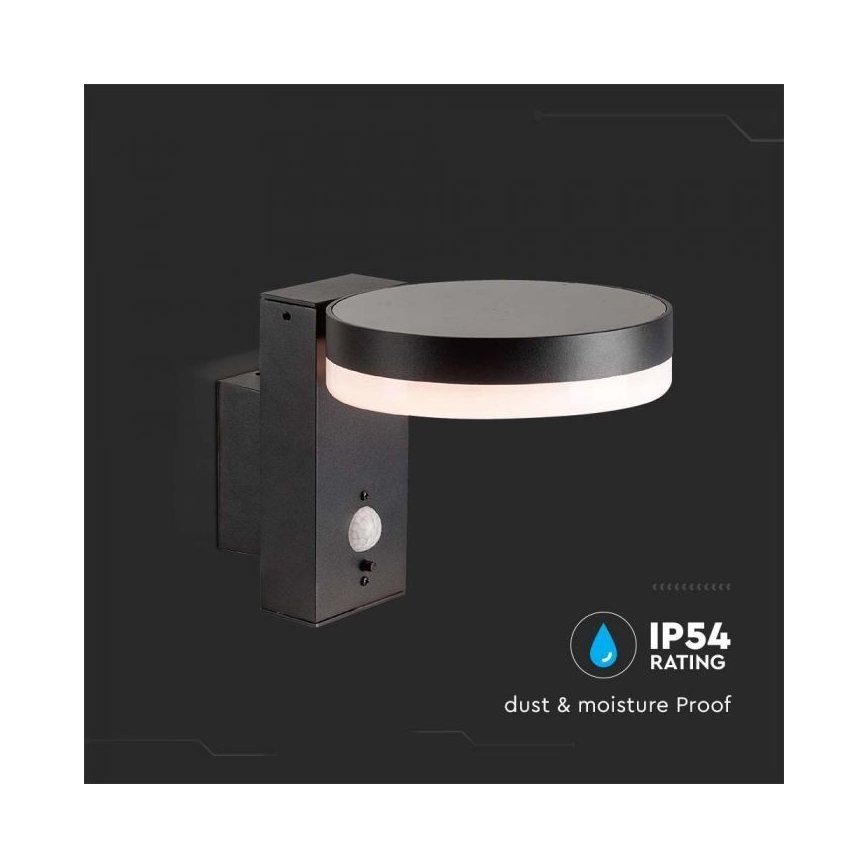 Applique murale solaire extérieure avec détecteur LED/5,5W/3,7V 3000K IP54