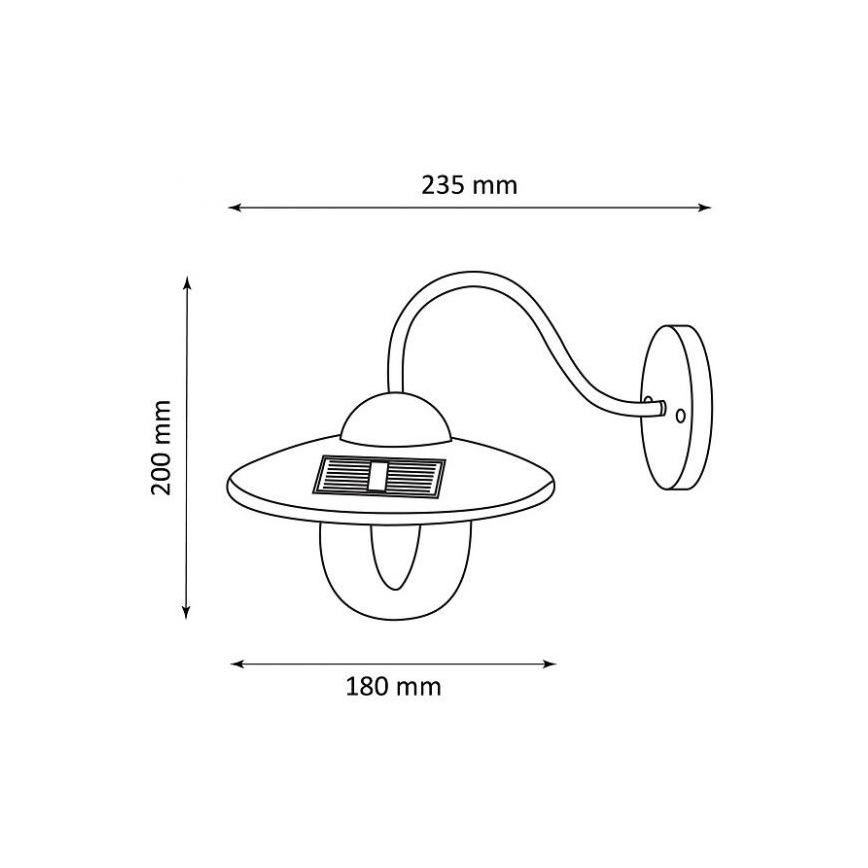 Applique murale solaire LED/0,5W/1,2V IP44 blanc