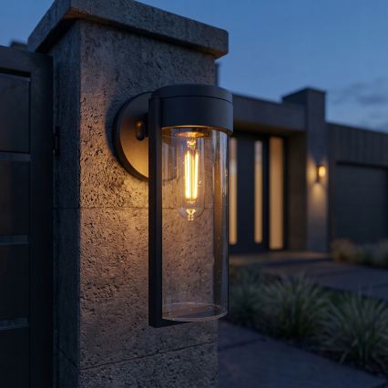 Applique murale solaire LED 1 W, 3,7 V, 500 mAh, IP65, noire
