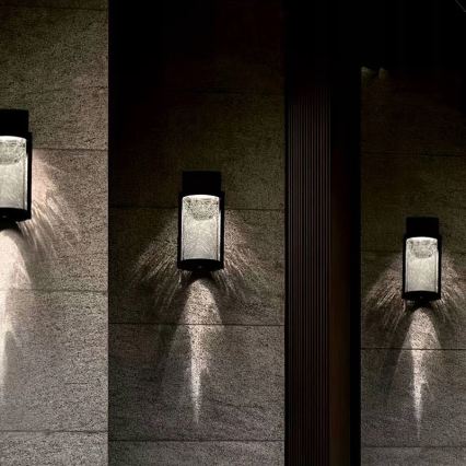 Applique murale solaire LED/3,7V 300 mAh IP44 noire