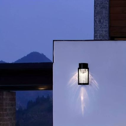 Applique murale solaire LED/3,7V 300 mAh IP44 noire