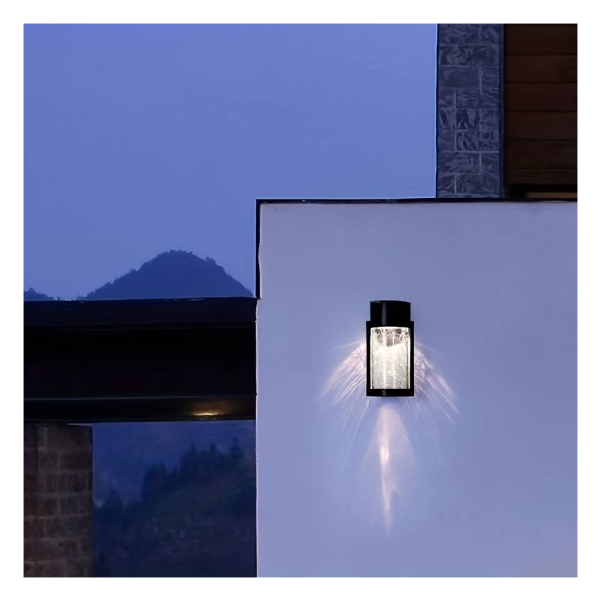 Applique murale solaire LED/3,7V 300 mAh IP44 noire
